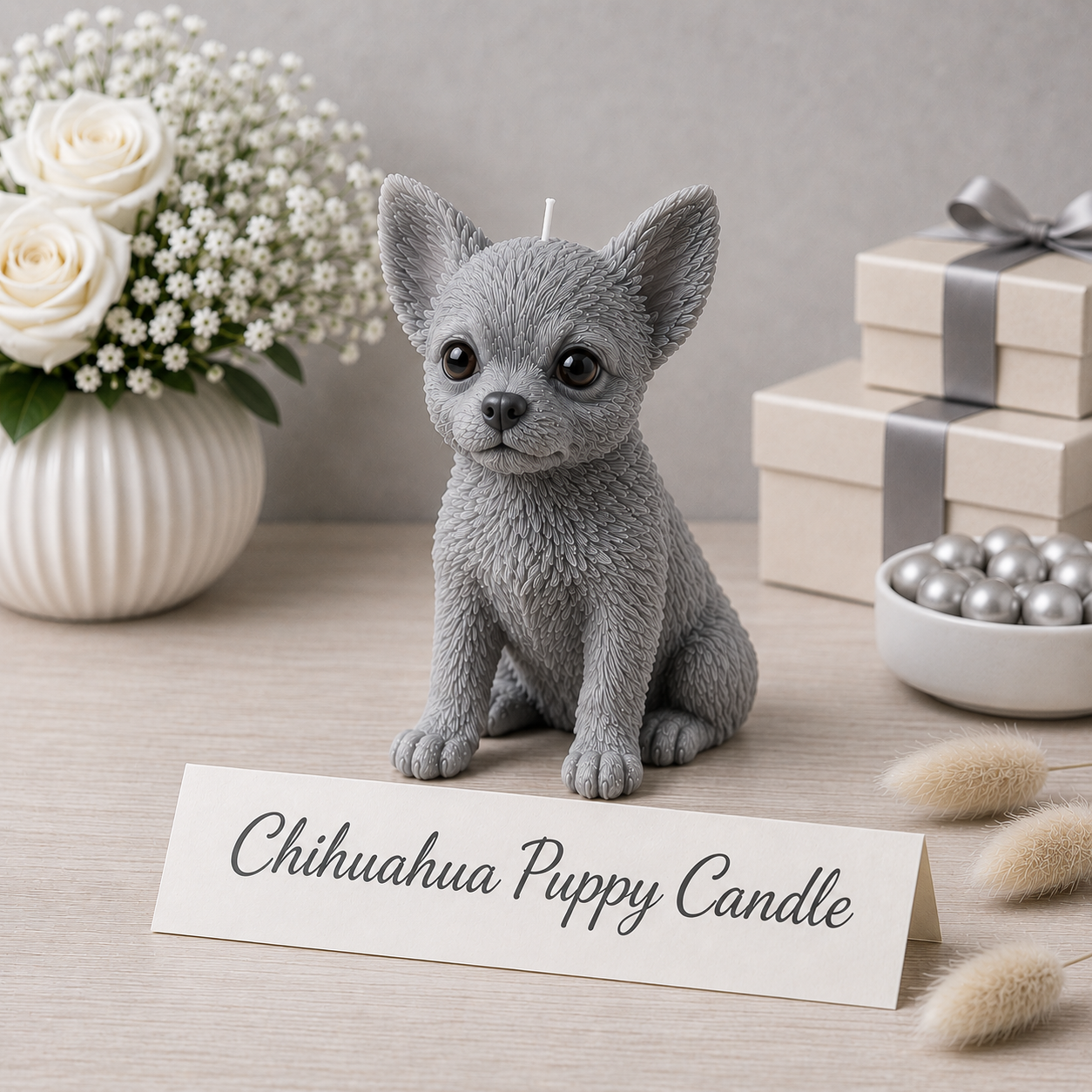Chihuahua Puppy Candle