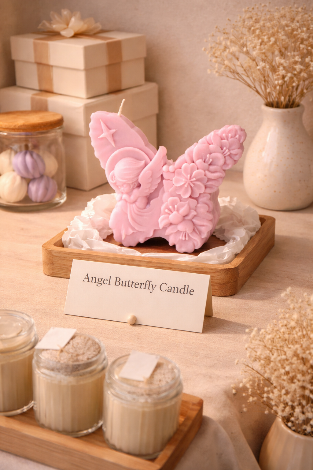 Angel's Embrace Butterfly Candle