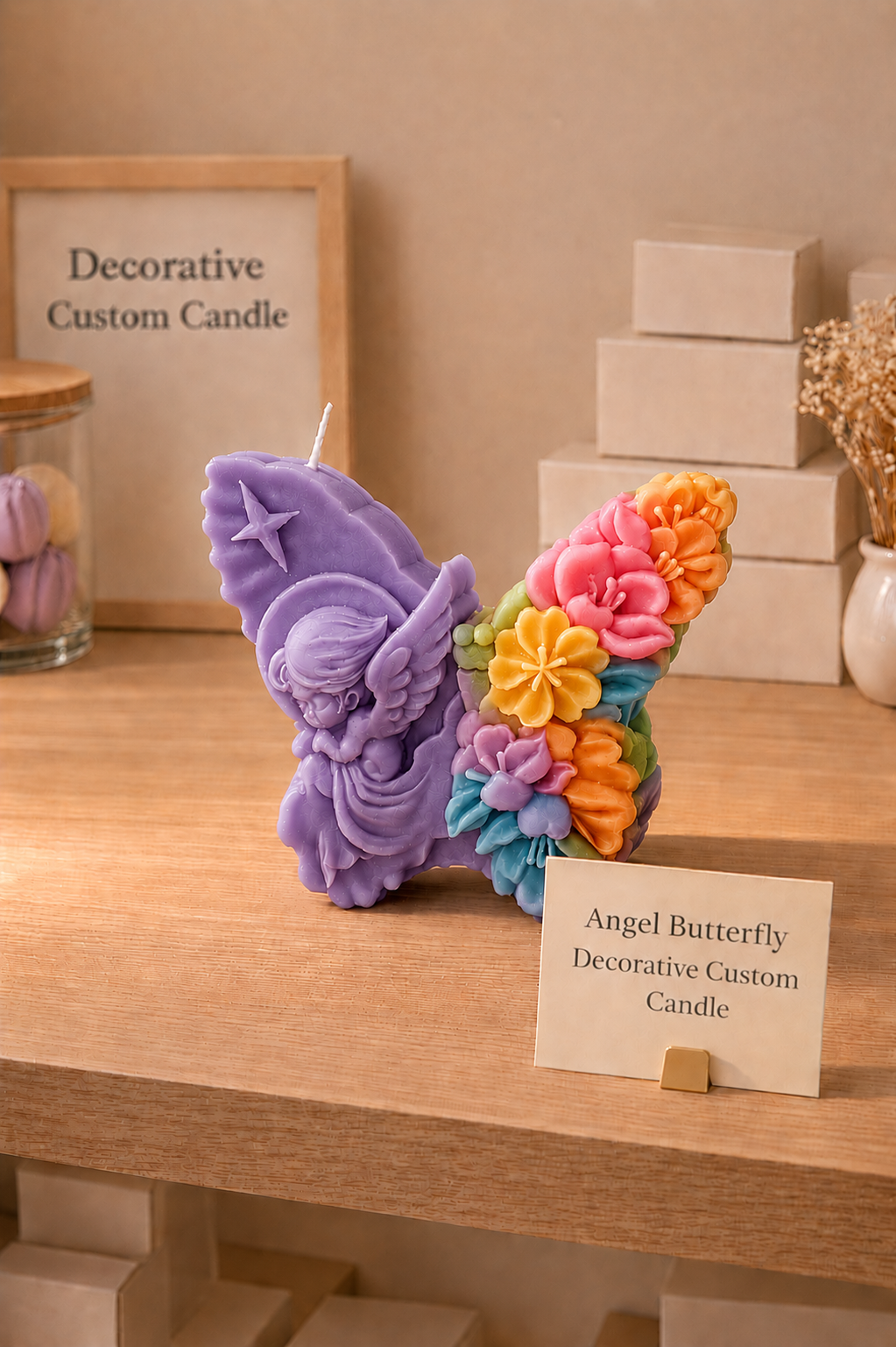 Angel's Embrace Butterfly Candle