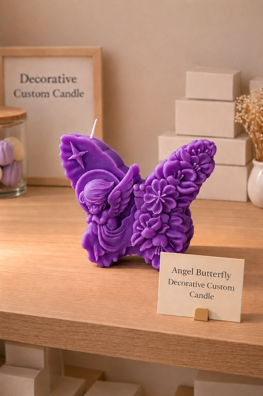Angel's Embrace Butterfly Candle