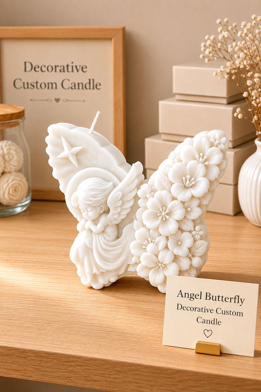 Angel's Embrace Butterfly Candle