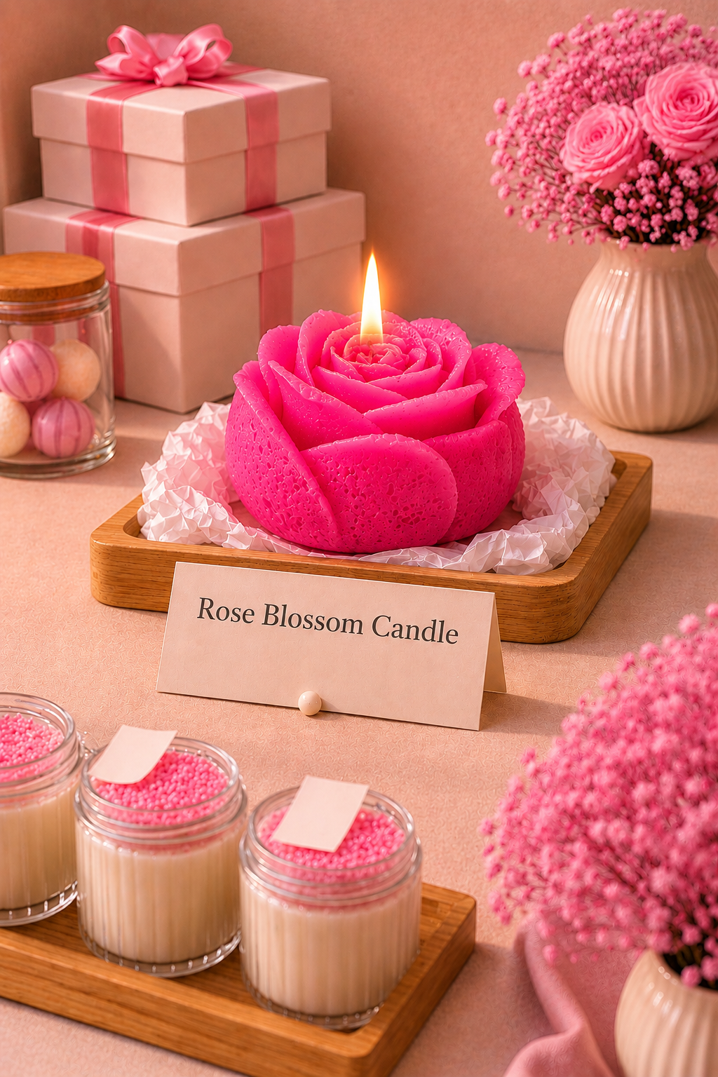 Rose Blossom Candle