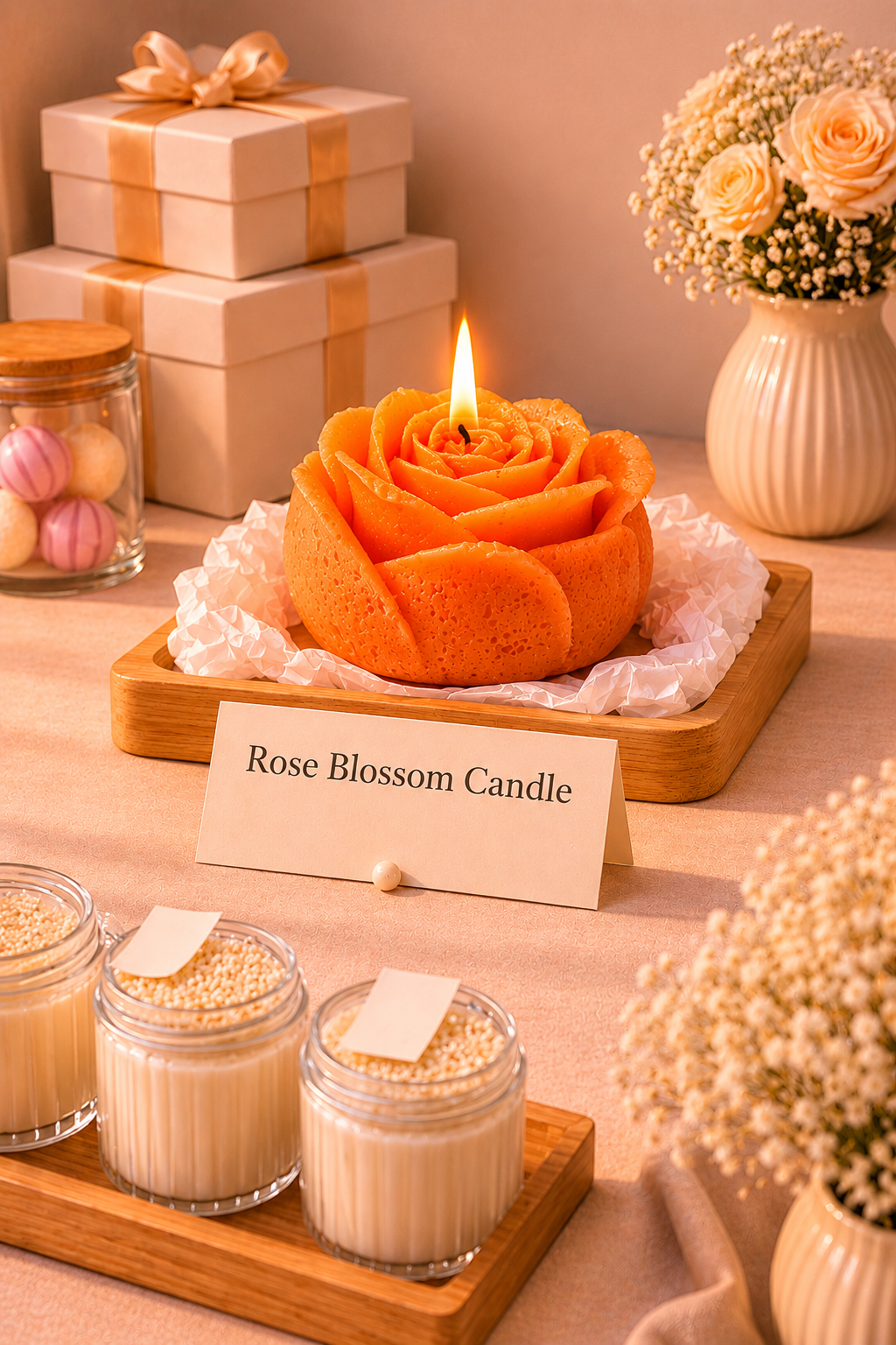 Rose Blossom Candle