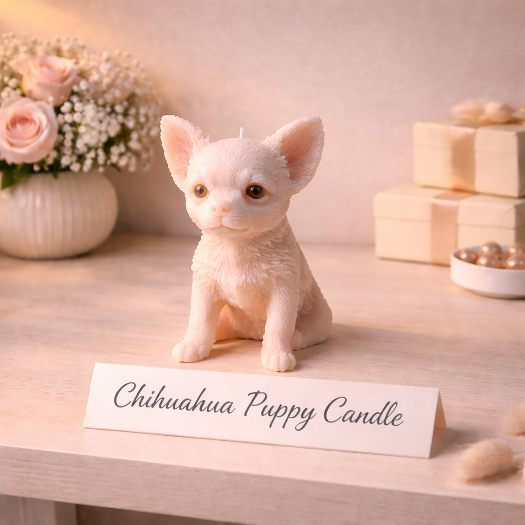 Chihuahua Puppy Candle