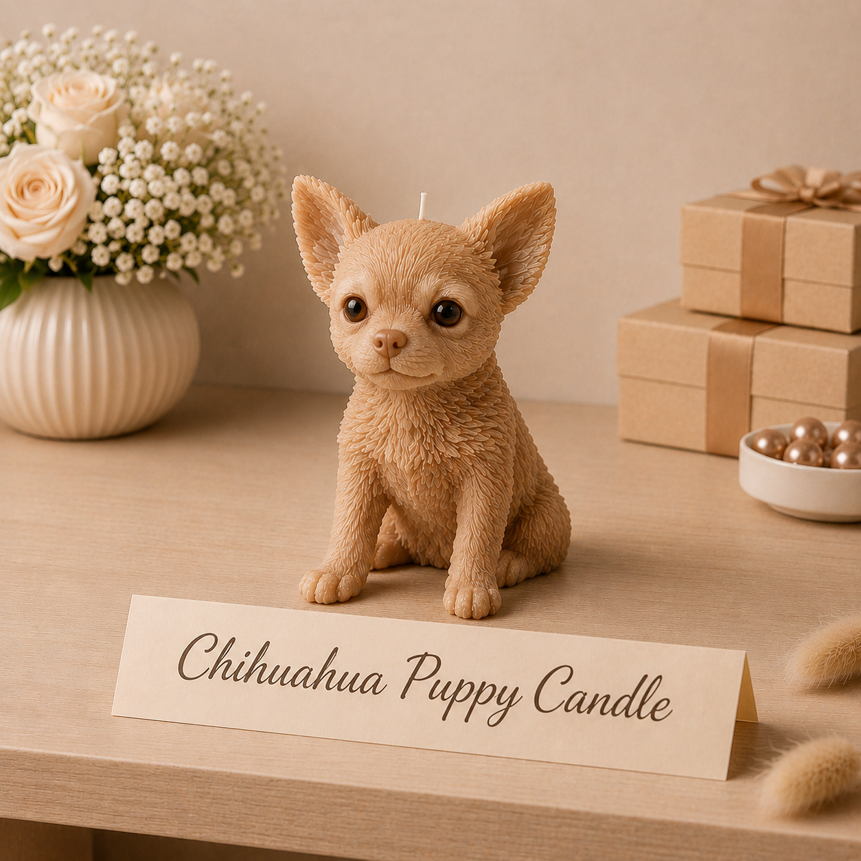 Chihuahua Puppy Candle