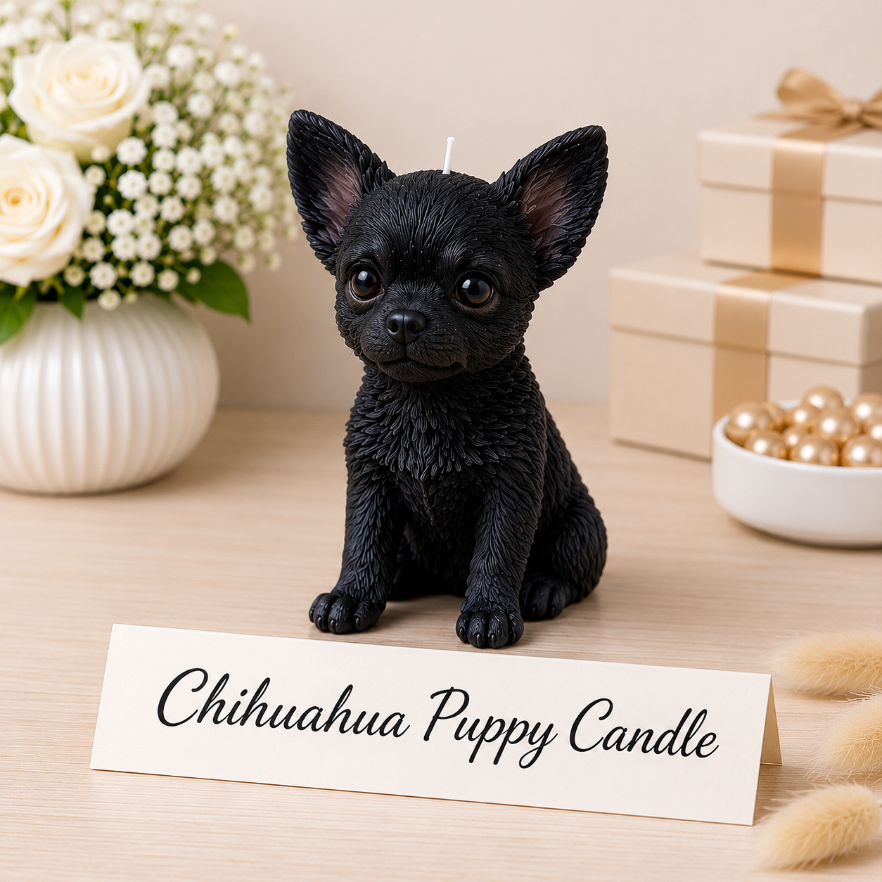Chihuahua Puppy Candle