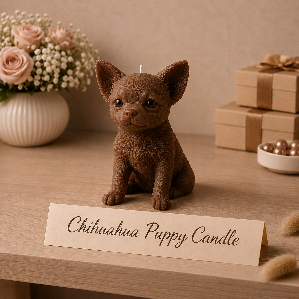 Chihuahua Puppy Candle