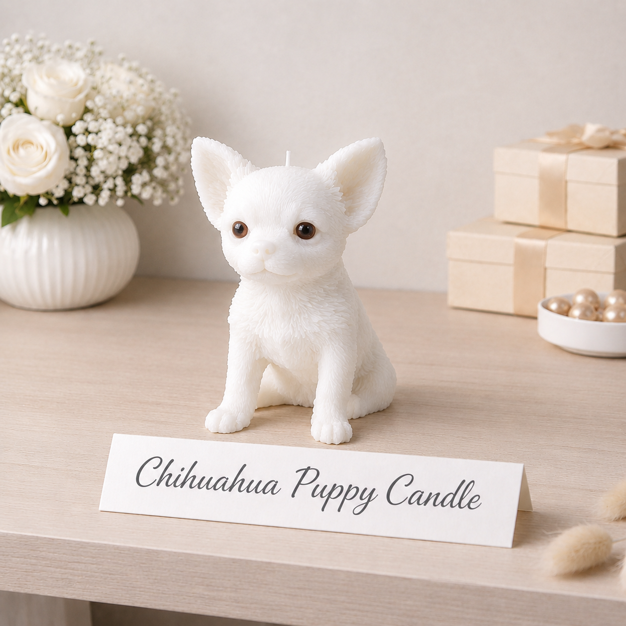 Chihuahua Puppy Candle