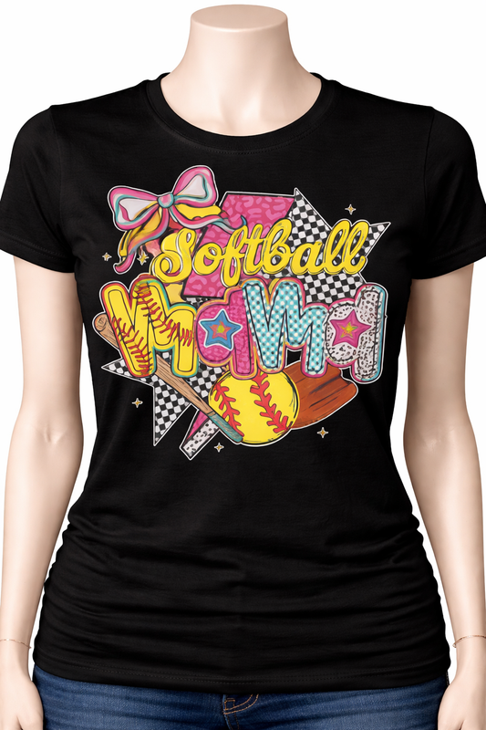 Softball Mama Retro Spirit Tee