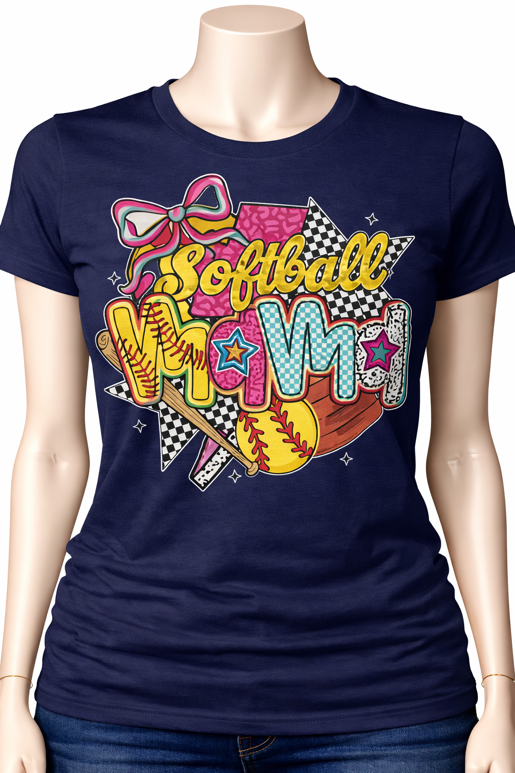 Softball Mama Retro Spirit Tee