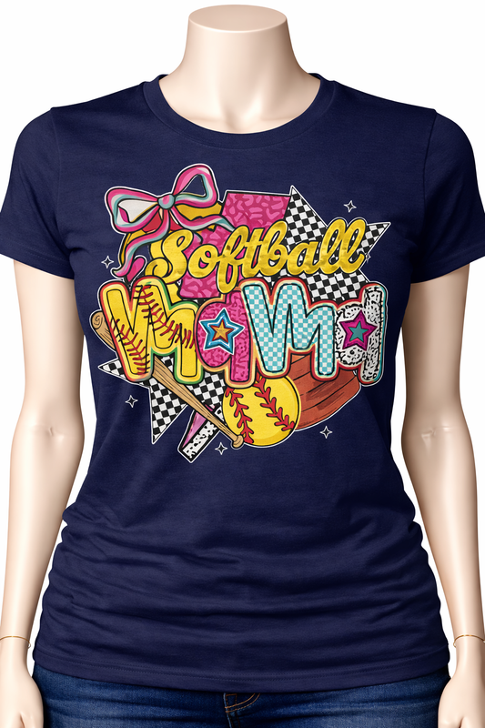 Softball Mama Retro Spirit Tee