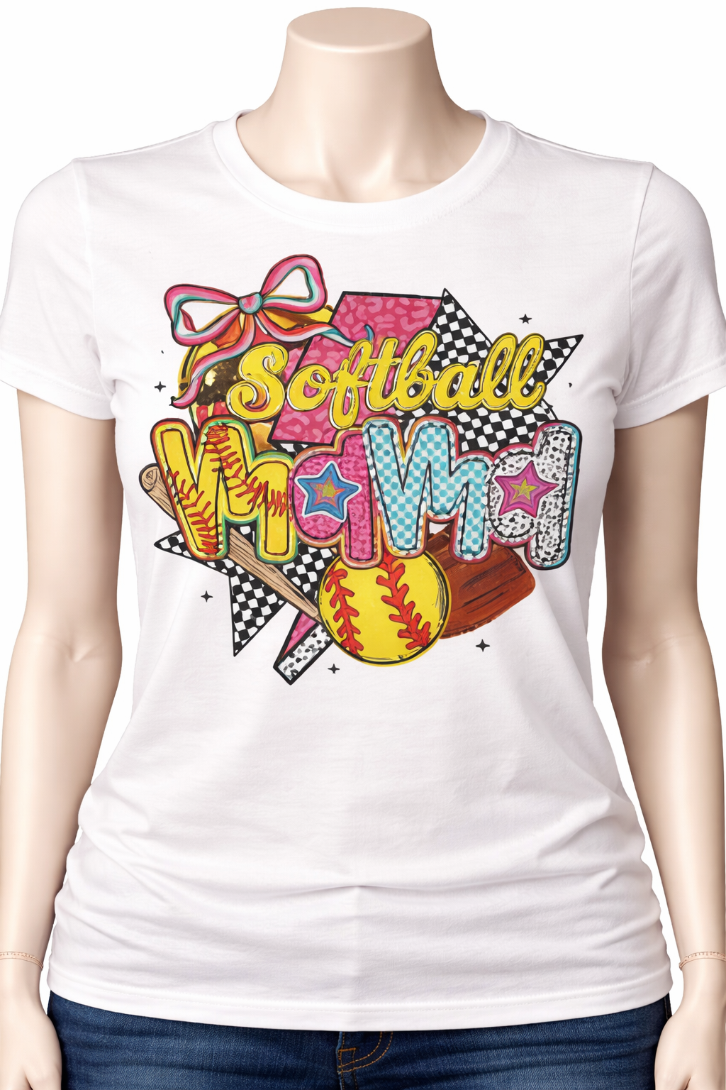 Softball Mama Retro Spirit Tee