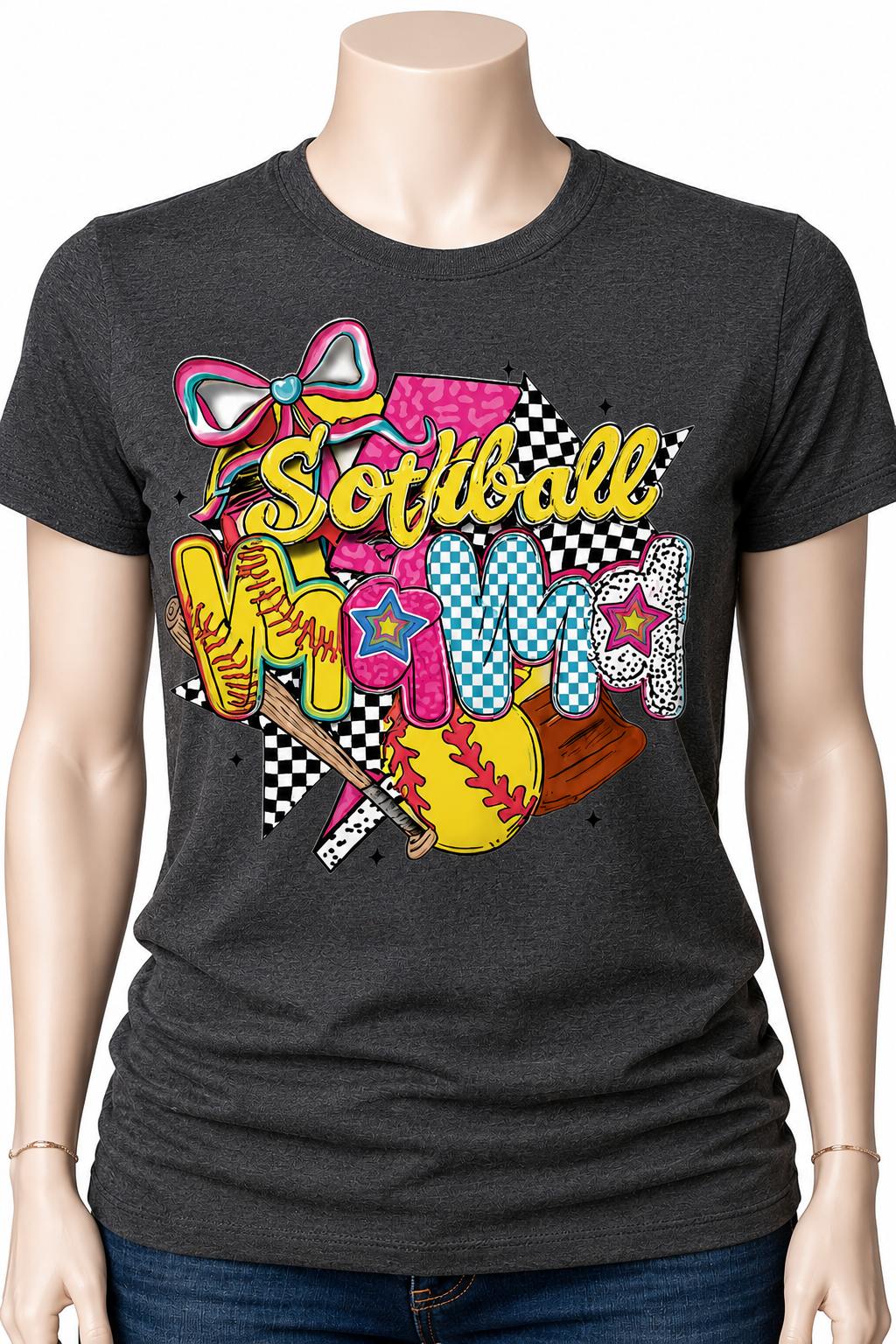 Softball Mama Retro Spirit Tee