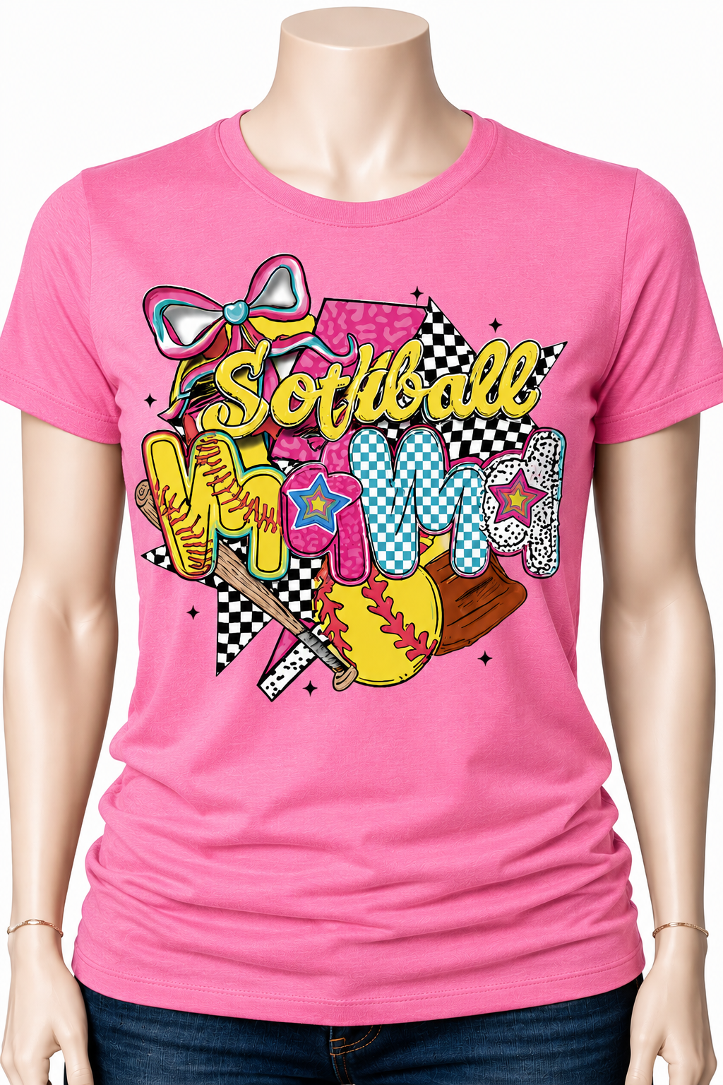 Softball Mama Retro Spirit Tee